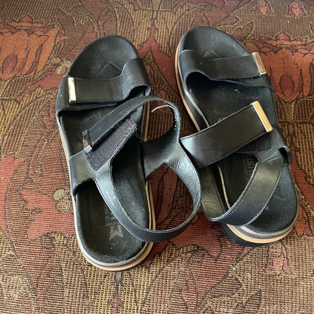 Mephisto Black Women's Sandals worn twice